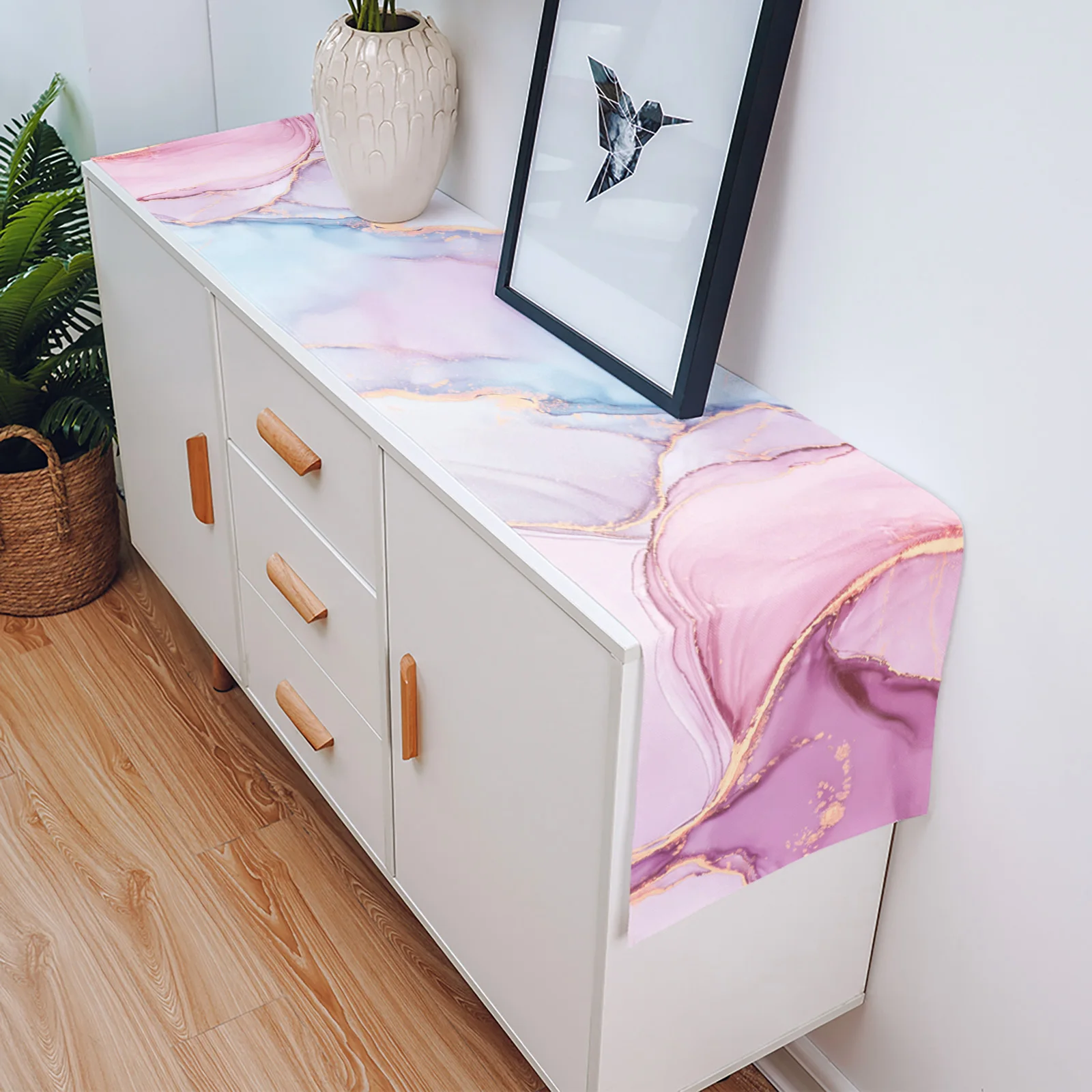 Современный модный мраморный градиентный желтый бегунок для стола для домашнего декора, столовой, праздника и свадьбы.