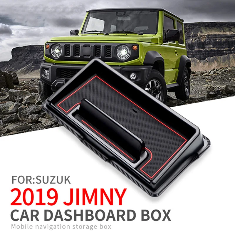 

Car Dashboard Storage Box Tray Holder Mobile Phone Navigation Bracket For Suzuki Jimny 2019 2020 Car Styling Accessories