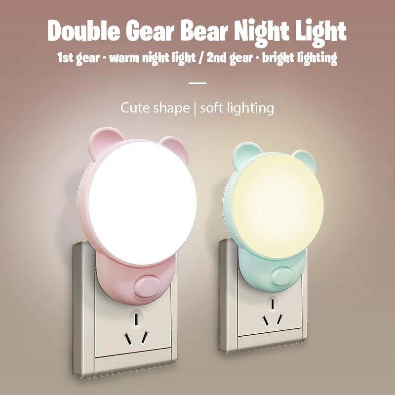 

LED Chlidren USB Night Light Cute Cartoon Night Lamp Bear Remote Control for Baby Kid Bedroom Decor Bedside Lamp Christmas Gifts
