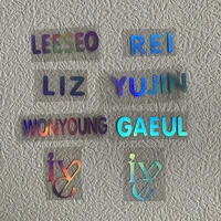 kpop ive laser stickers holographic reflective mobile phone stickers should help light stickers new korea group thank you card