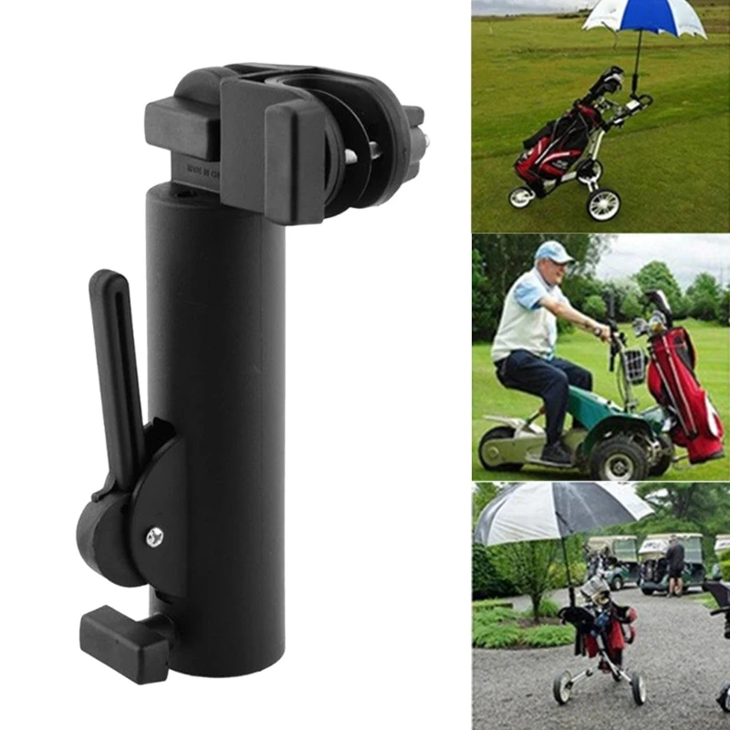 Golf Trolley Umbrella Holder, Adjustable Black Umbrella Stan