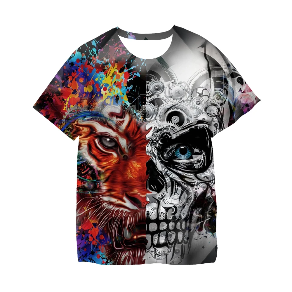 

SHUNANJIE New T Shirts Baby Kids Clothes Boys Girls Artistic Face 3D Print T-shirts Children's Fashion Summer Short Sleeve Tops