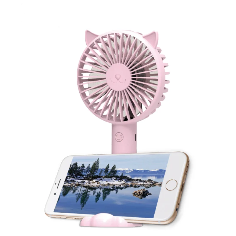 Портативный ручной мини-вентилятор RTS с держателем для телефона