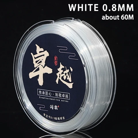 Прозрачный эластичный шнур с бисером для рукоделия