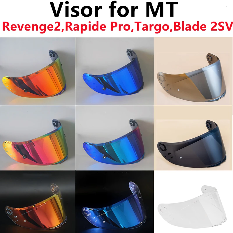 Enlarge Helmet Visor Shield for MT V14,Revenge 2,Rapide Pro,Blade 2 SV,Targo Visera Casco Moto Motorbike Helmet Accessories Base Parts