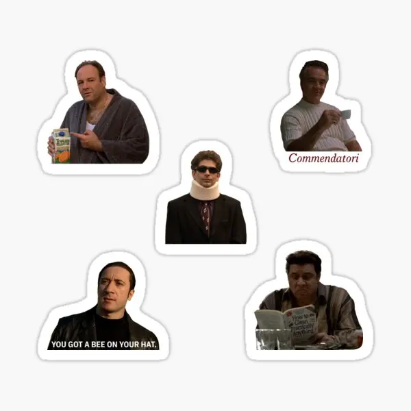 

Sopranos S Greatest Hits Bundle 5PCS Stickers for Laptop Kid Bumper Funny Print Water Bottles Anime Window Cartoon Car Stickers