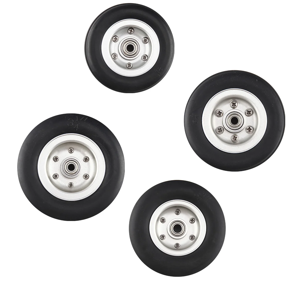 Фото XAERO 1 шт. 2 дюйма/2,25 дюйма/2,5 дюйма/2,75 дюйма/3 дюйма/3,25 дюйма/3,5 дюйма/3,75 дюйма/4 дюйма резиновые шины колеса со ступицей из алюминиевого сплава для радиоуправляемой модели самолета №5