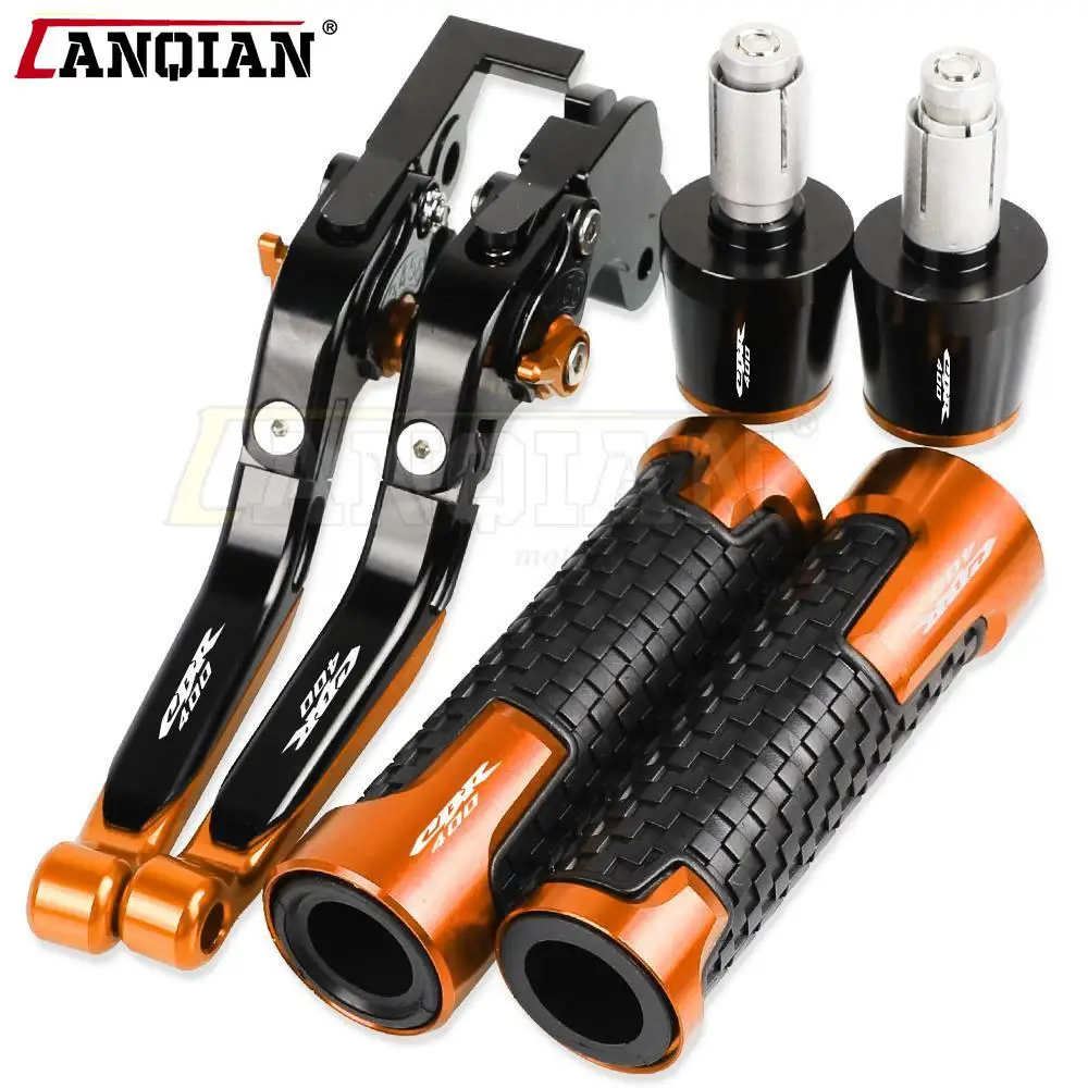 

Motorcycle Accessories Aluminum Adjustable ExtEndable Brake Clutch Levers Handlebar Hand Grips Ends For HONDA CBR 400 CBR400 NC