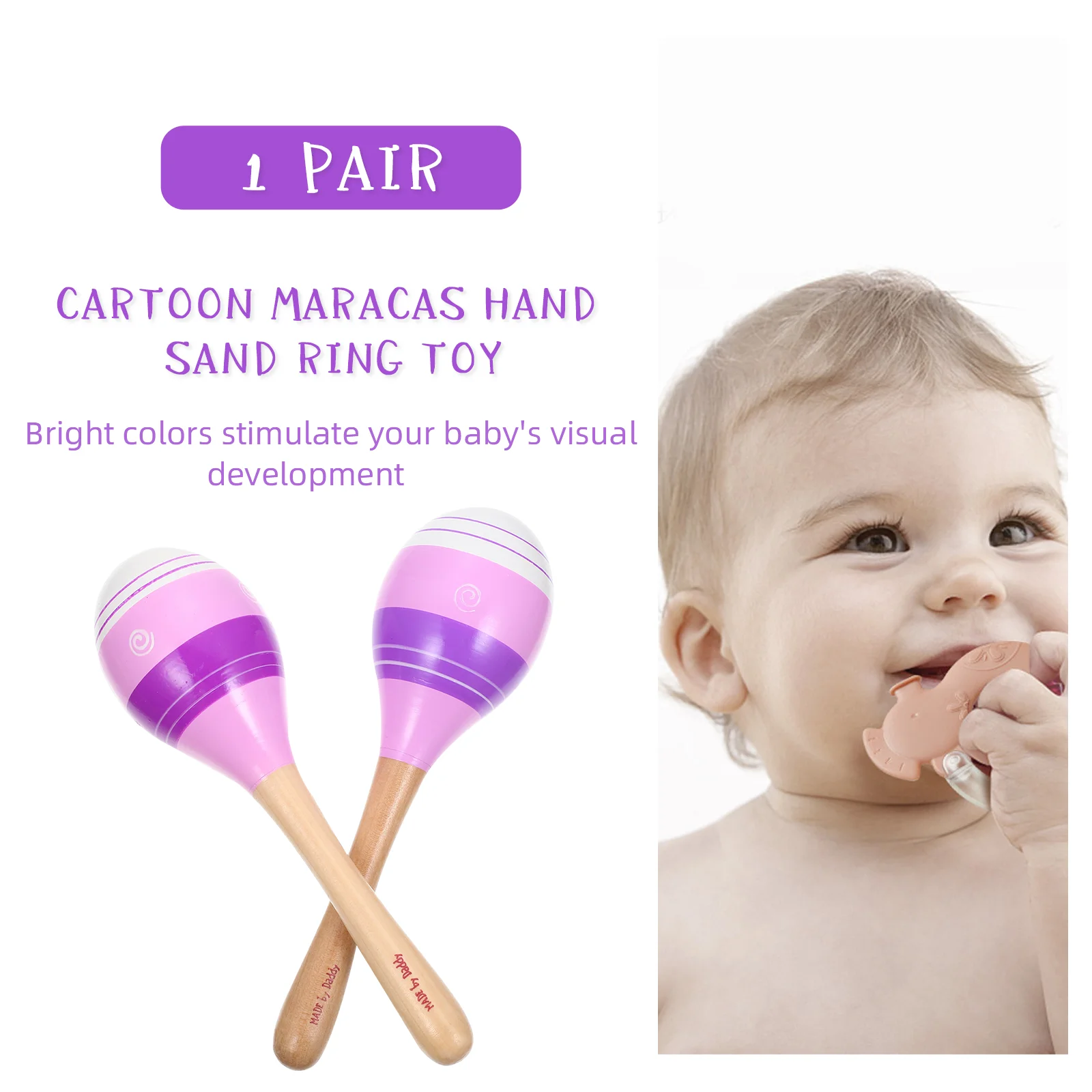 2 шт. игрушка в полоску с героями мультфильмов маракасы детские игрушки