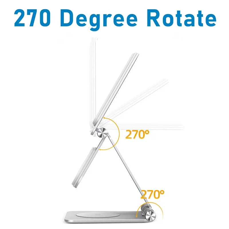 3in1 aluminum adjustable phone stand for iphone 12 13 pro max mini phone mount foldable desk holder for airpods pro apple watch free global shipping