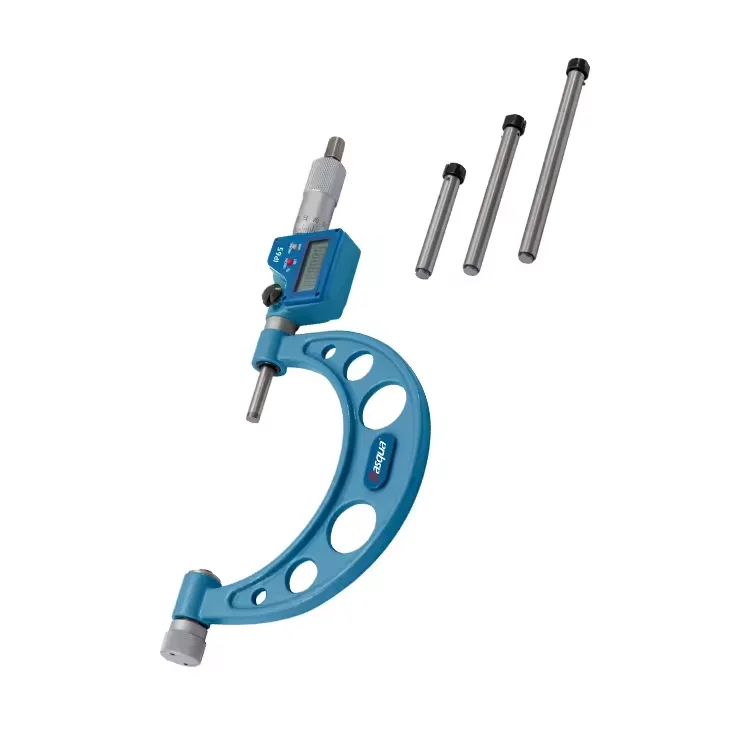 Vendita Calda 200 мм 200-300 300-400 400-500 IP65 Digitale Impermeabile Micrometro Esterno Con Incudini Intercambiabili