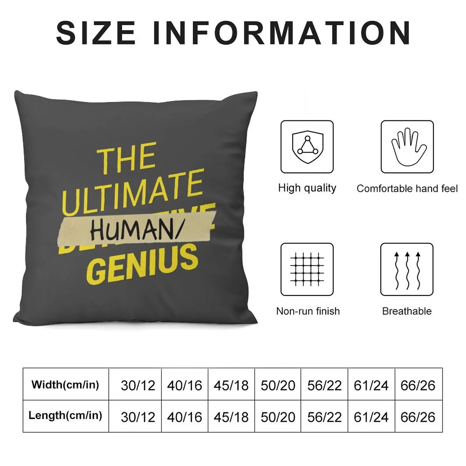 B99 - Ultimate human slash genius диванная подушка подушки для дивана новогодний чехол