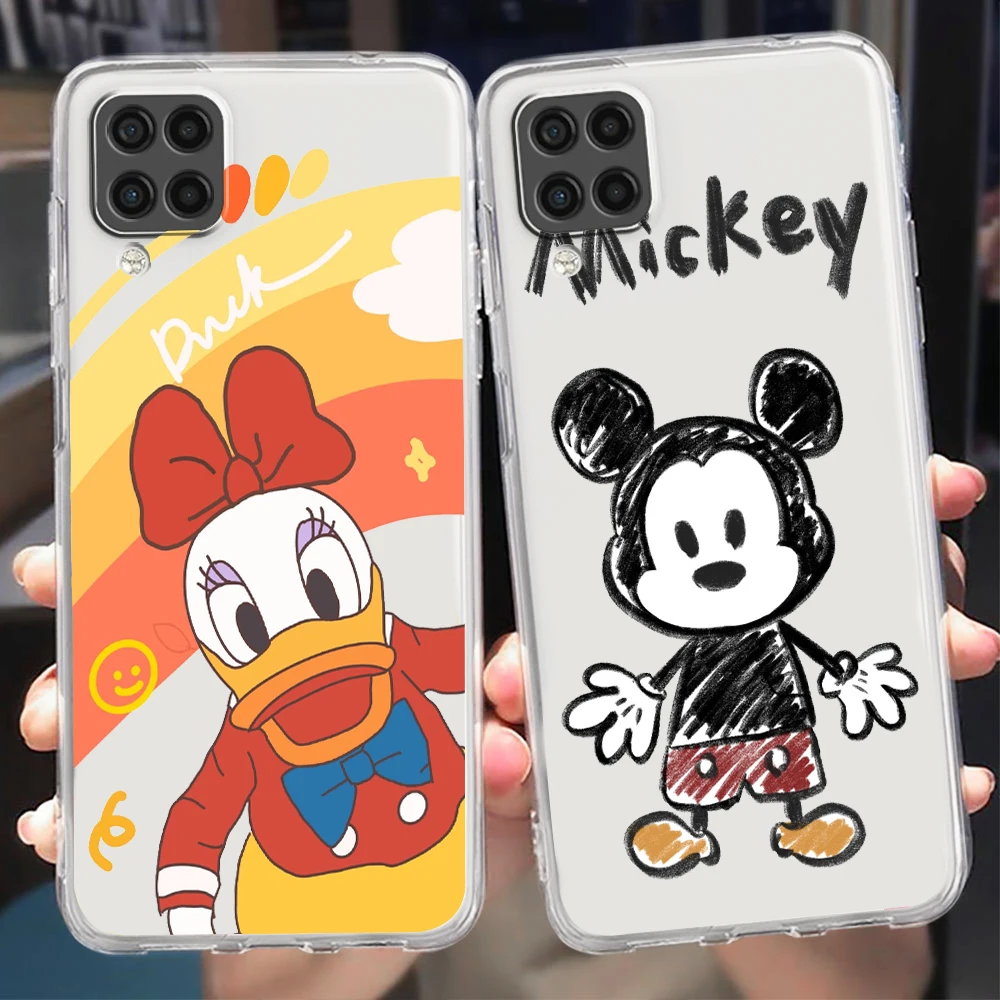 

Donald Duck Mickey Minnie For Samsung A73 A72 A71 A53 A52 A51 A42 A33 A32 A23 A22 A21S A13 A12 A03 5G Transparent Phone Case