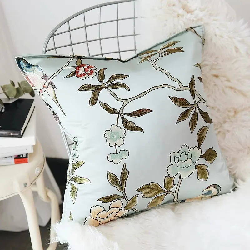 

DUNXDECO наволочка декоративная тафтовая с вышивкой