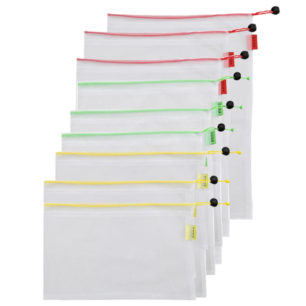 

Bags Mesh Bag Grocery Shopping Fruit Produce Reusable Drawstring Vegetable Storage Netwashable Container Netting Cotton Pouches