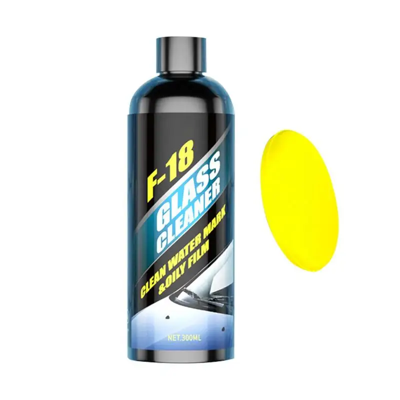 

300ml Car Glass Oil Film Cleaner Glass Polishing Kit With Cleaning Sponge Invisible Glass Cleaner For Window Front Windshield