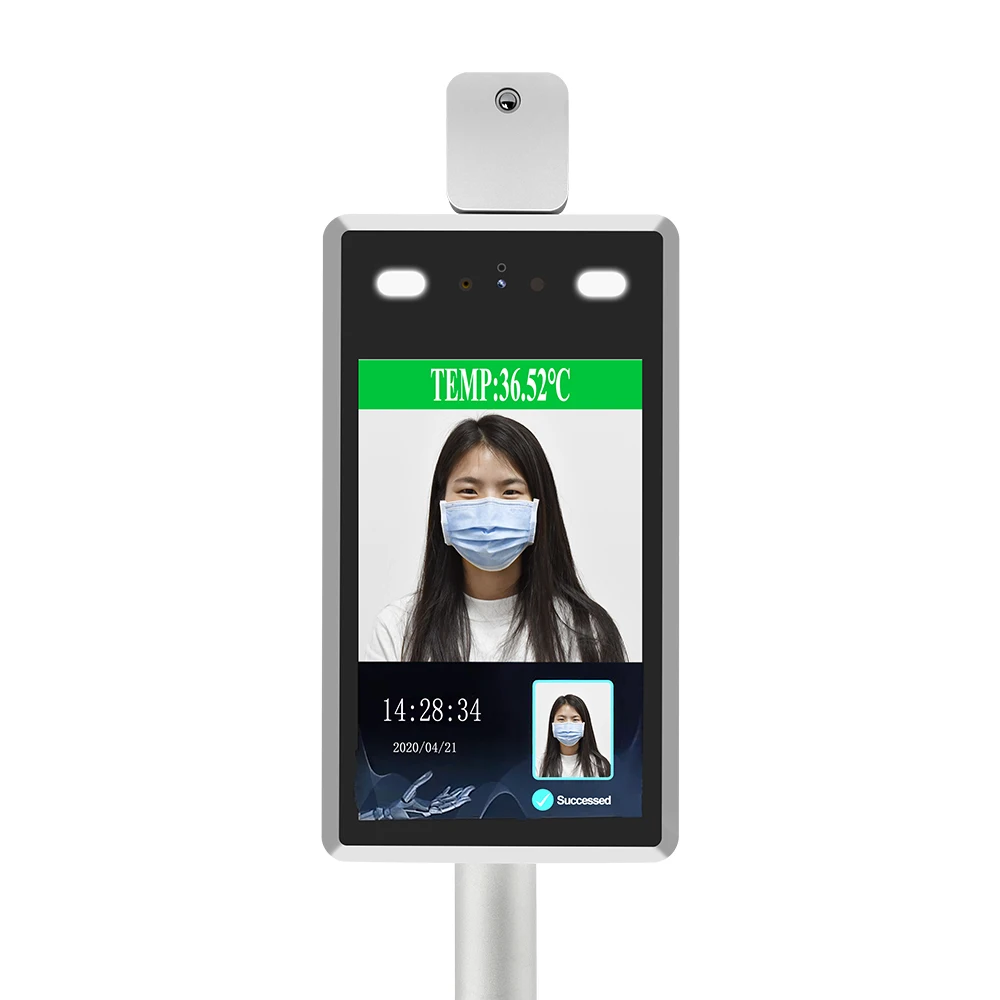 

face recognition camera Non-Contact access control terminal body temperature system