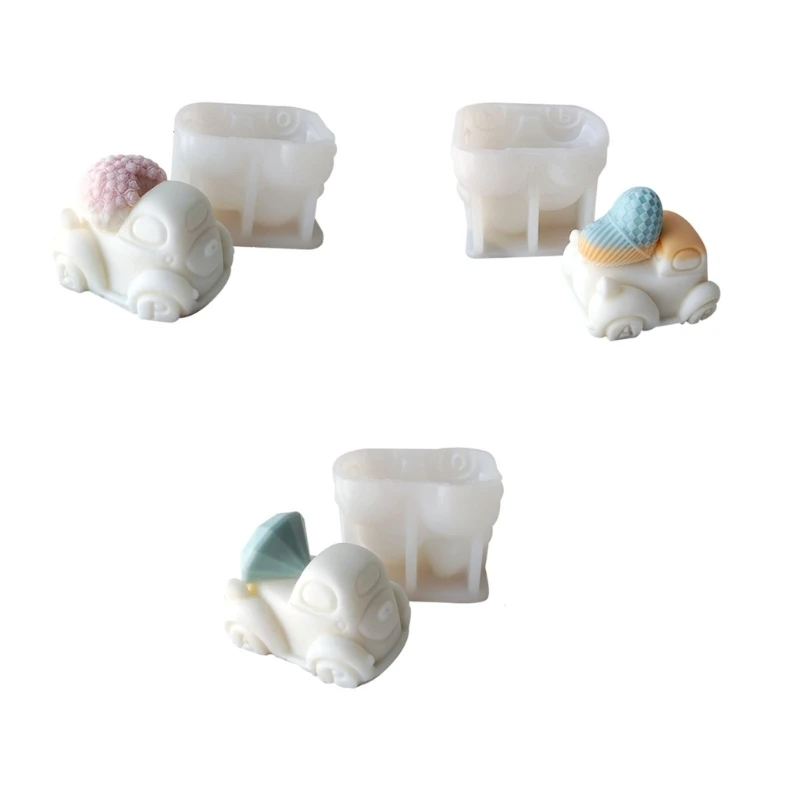 

Silicone Scented Moulds Soap Molds Cartoon Car Shaped Silicone Wax Mould Hand-Making Accessories for Wax Crafts