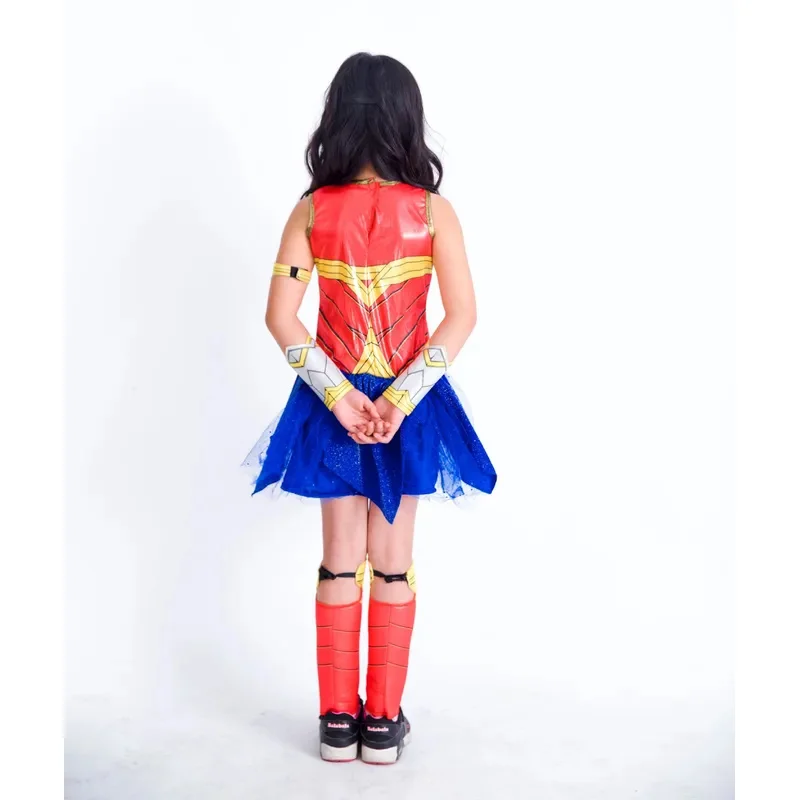 Детский маскарадный костюм Чудо-девочка Женский супердевушки на Хэллоуин