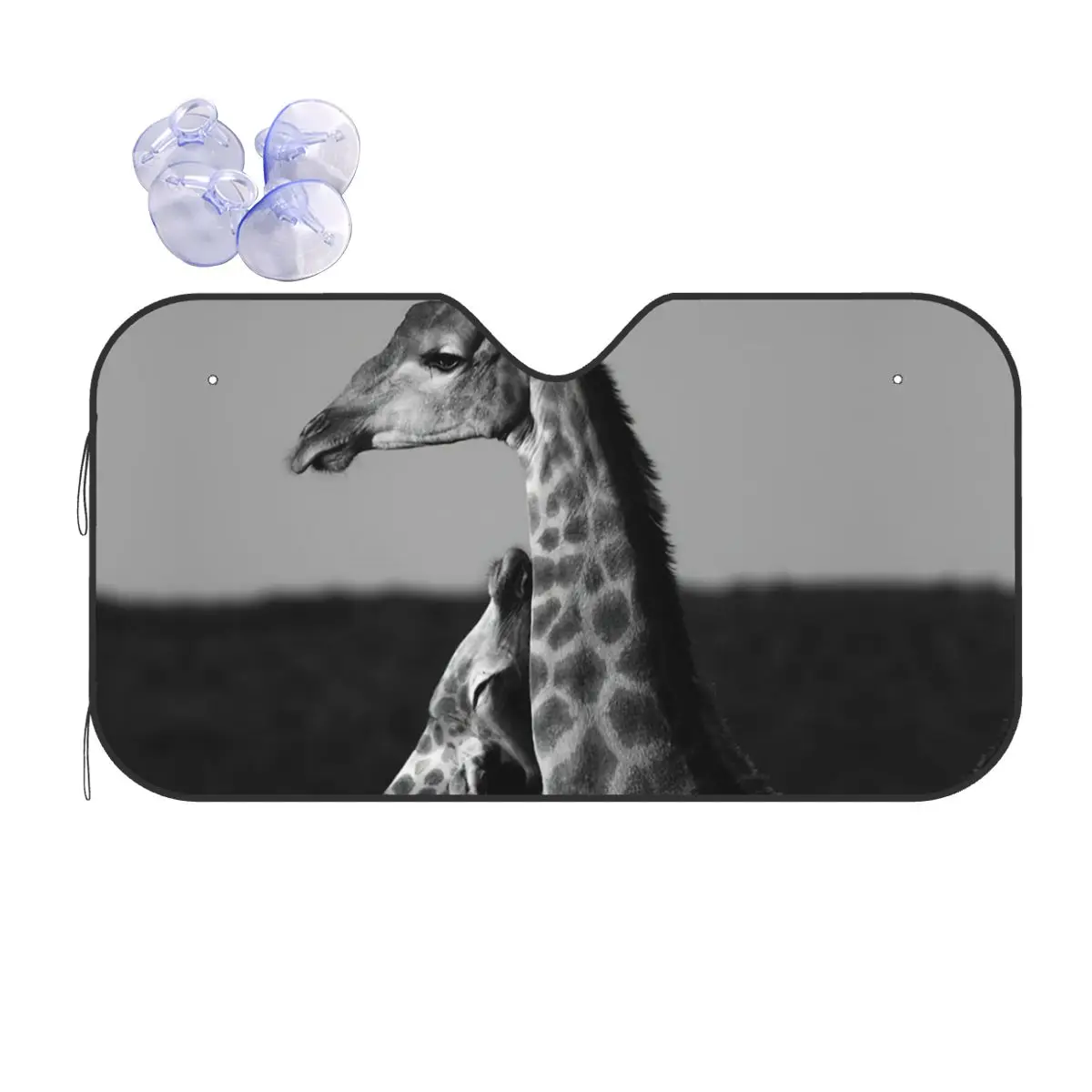 

Retro Giraffe Vintage Windshield Sunshade 70x130cm Animals Foils Car Sunshade Sun Shade Protect