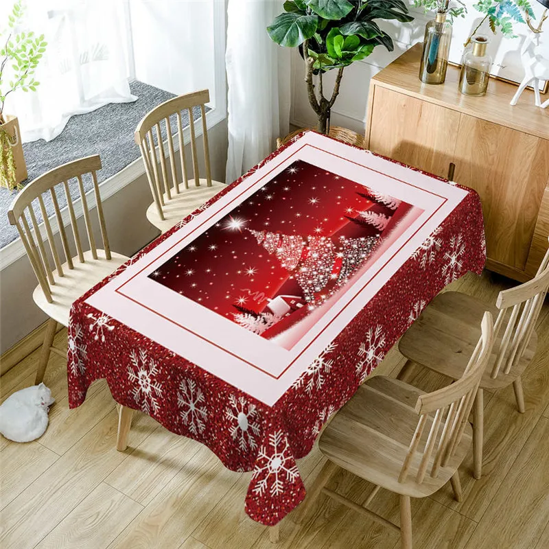 

Скатерть ZXZXOON рождественская мультяшный лось полиэстер