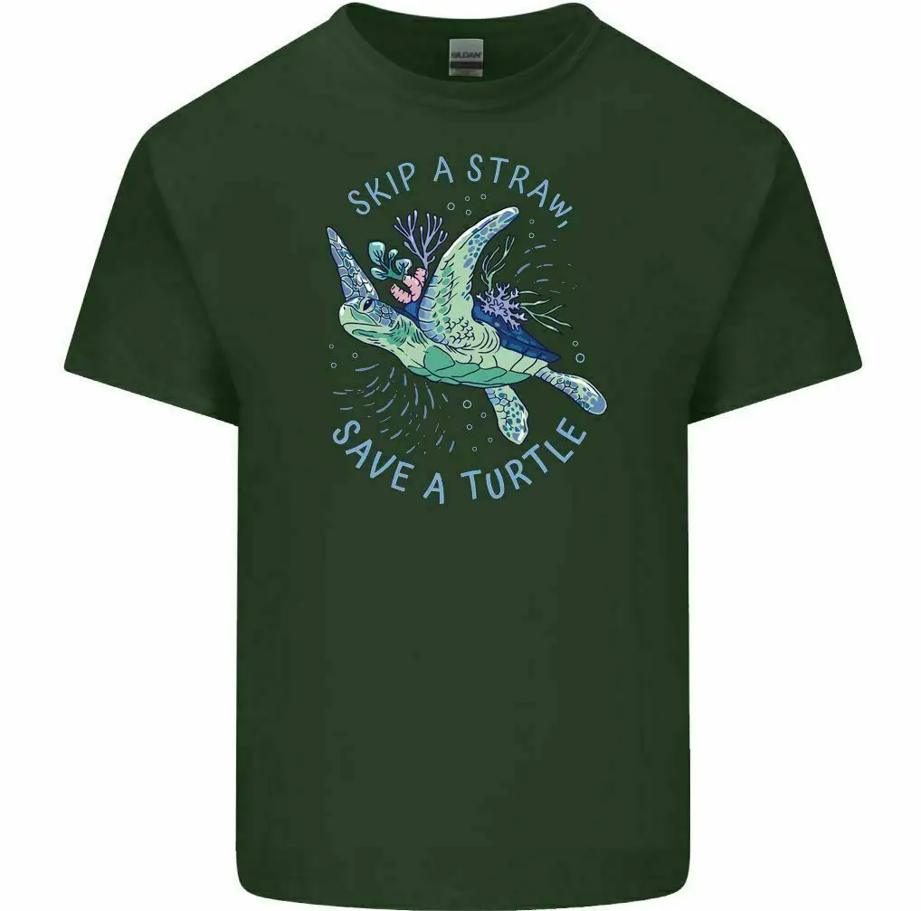 

Забавная Мужская футболка с принтом «Пропустить трубочку», «Сохранить черепаху», экология, окружающая среда, загрязнение океана