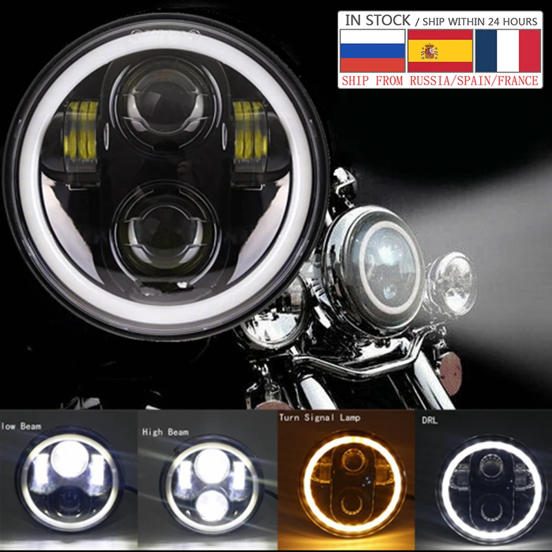 Фары светодиодсветодиодный мотоциклетные 5 75 дюйма 5-3/4 дюймов для Harley Sportster Dyna Wide