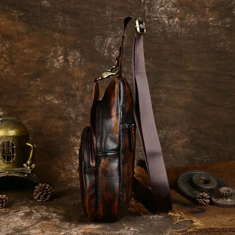 Рисунок 4 - Винтажная Мужская нагрудная сумка из натуральной кожи