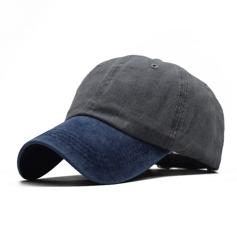 

Adult Child Washed Cotton Baseball Cap Patchwork Style Fashion Casquette