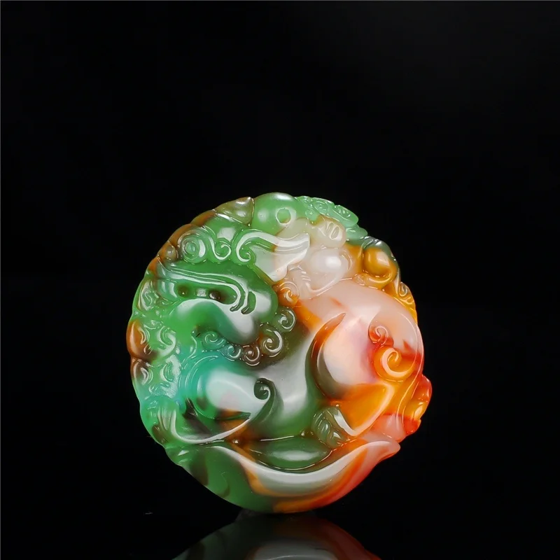 

Tiger Natural Color Jade Pixiu Pendant Necklace Hand Carved Fashion Jewelry Chinese Gemstone Charm Amulet Gifts for Women Men