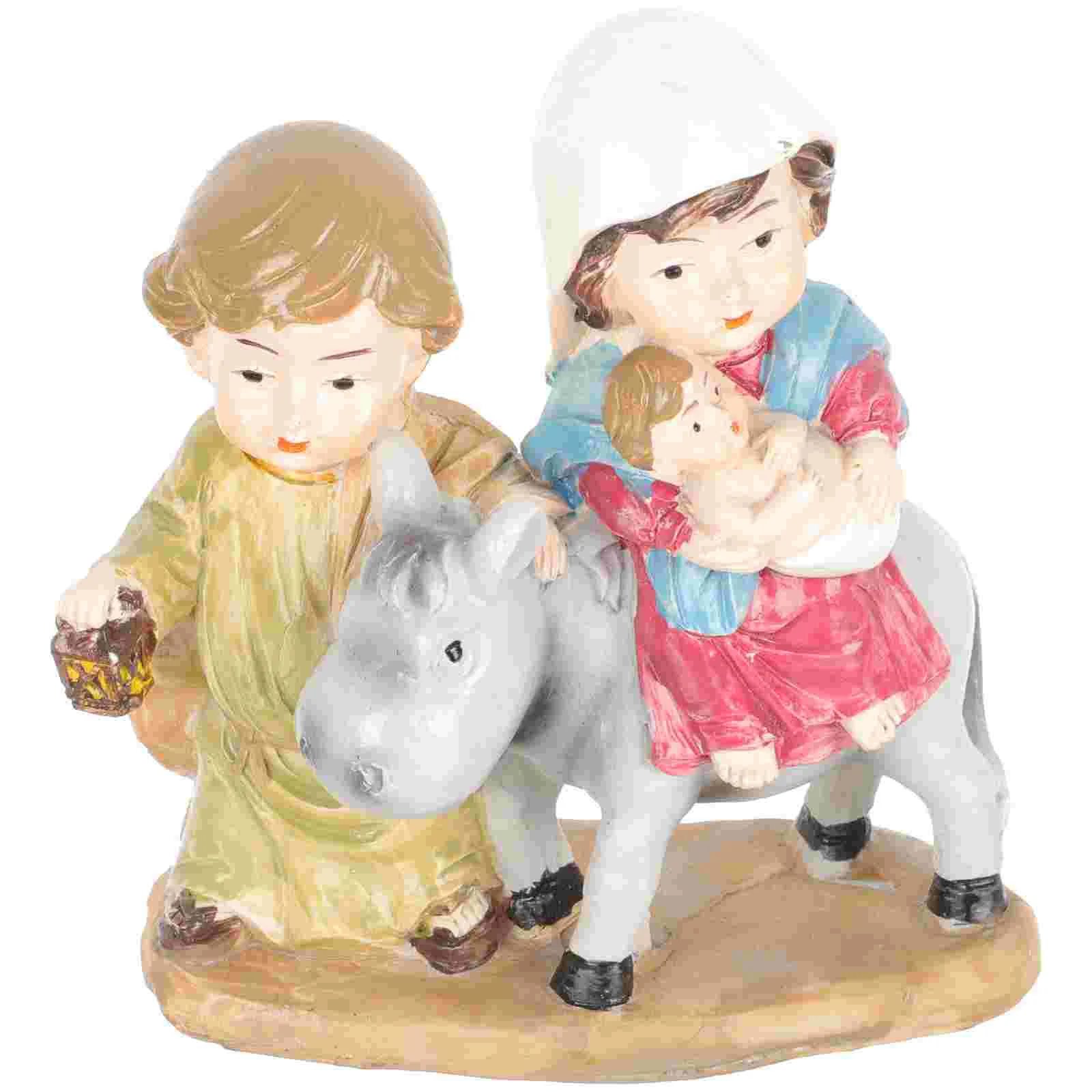 

Baby Jesus Statue Figurine Virgin Mary Nativity Holy Mother Figure Decoration Religious Statues Adornment Blessing Resin