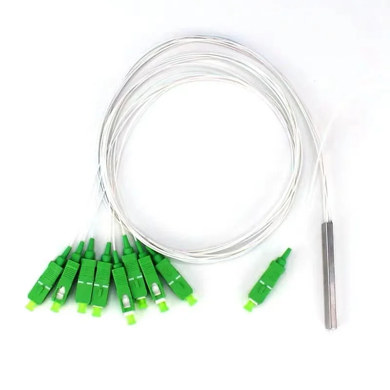 

20PCS 1X8 PLC APC SM 0.9mm High Quality 1M FTTH Fiber Optic Splitter SC APC