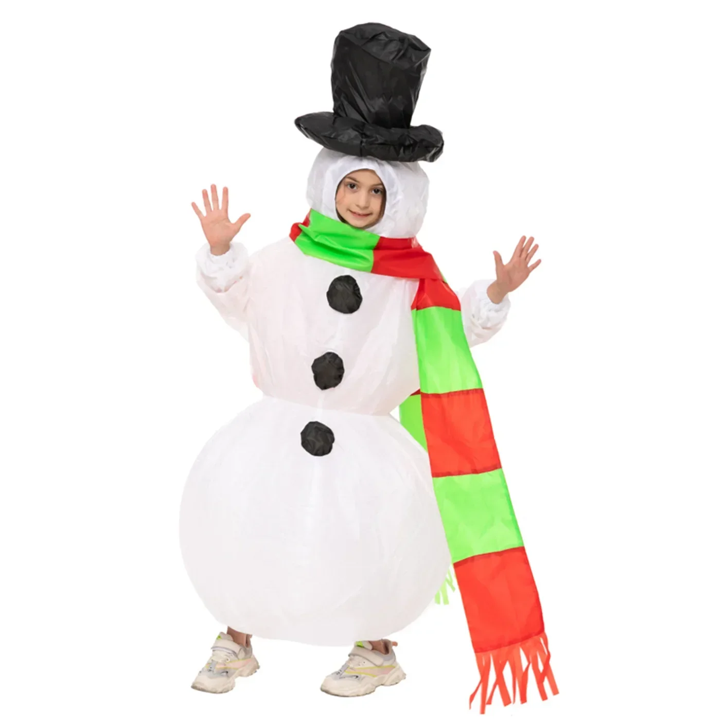 

2023 Latest Christmas Adult Children Dress Up Snowman Inflatable Clothes Santa Creative Funny Doll Party Inflatable Clothes
