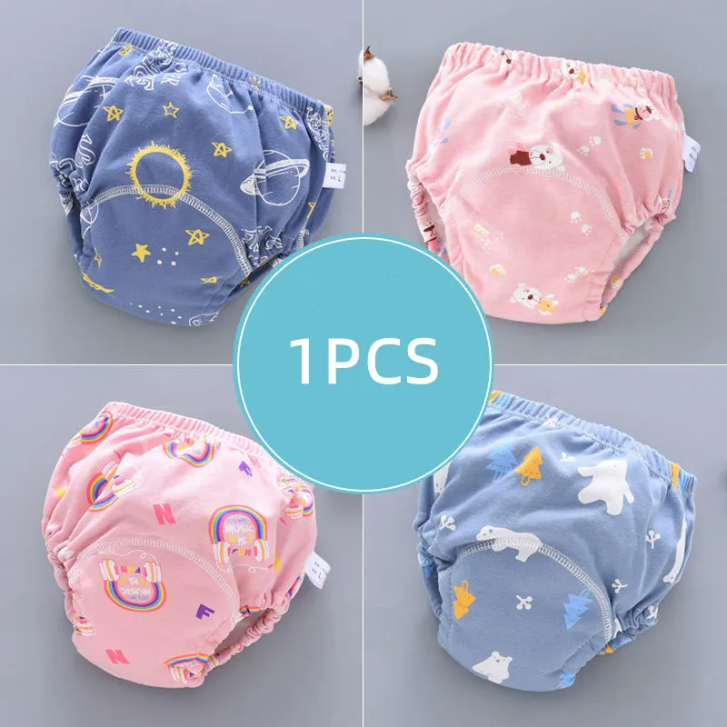 6 Layers Waterproof Reusable Cotton Baby Training Pants Newborn Diaper Panties Nappy Changing Infant Shorts Underwear Cloth