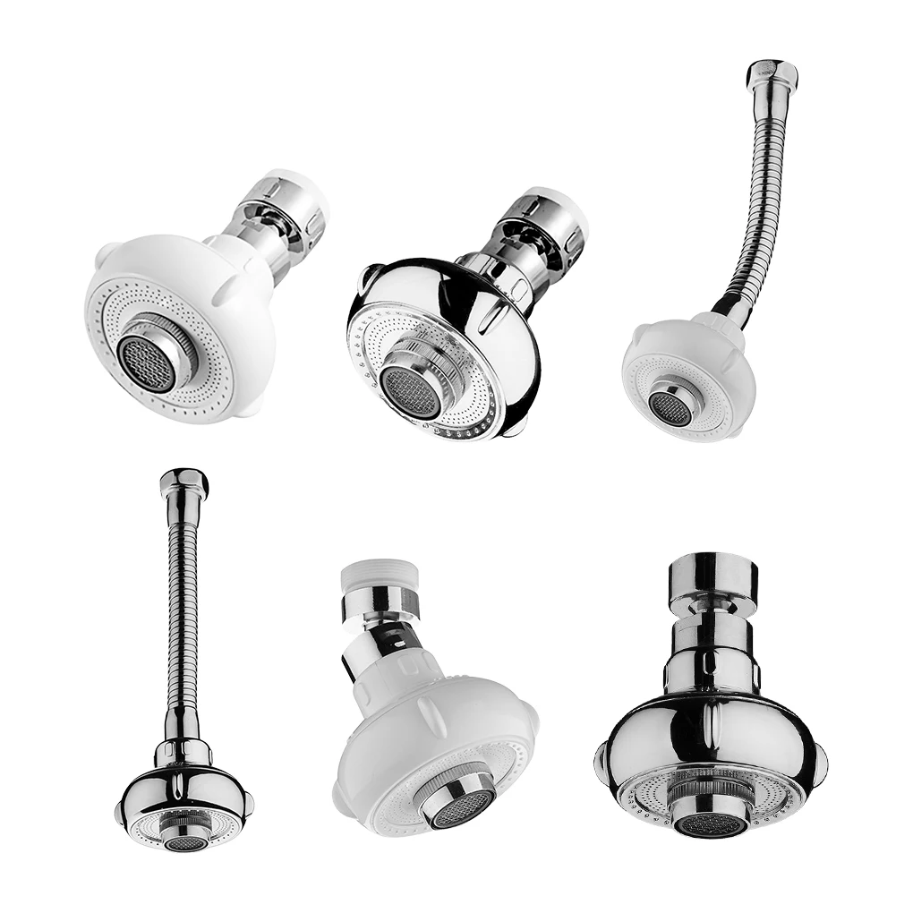 

Kitchen Shower Faucet Aerator Diffuser Adjustable Filter Nozzle Anti-splash Self-cleaning Tap Bubbler Sprayer White