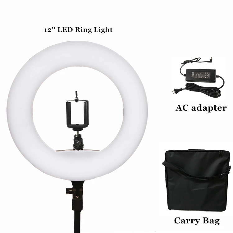 

Yidoblo 12 FS-390II Warm cold Light Portable Mini size Ring lamp LED Soft light Lamp Makeup Lighting 38W 192 LED Lights + bag
