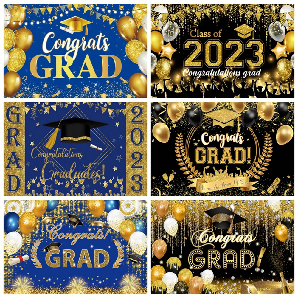 2023 Graduation Backdrop for Photo Congrats Grad Prom Party Class of 2023 Congratulations Graduates Photography Background Props
