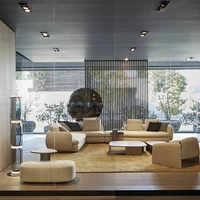 loveseat sofa italian nordic cashmere cloth living room modern luxury minimalist corner technology cloth sofa