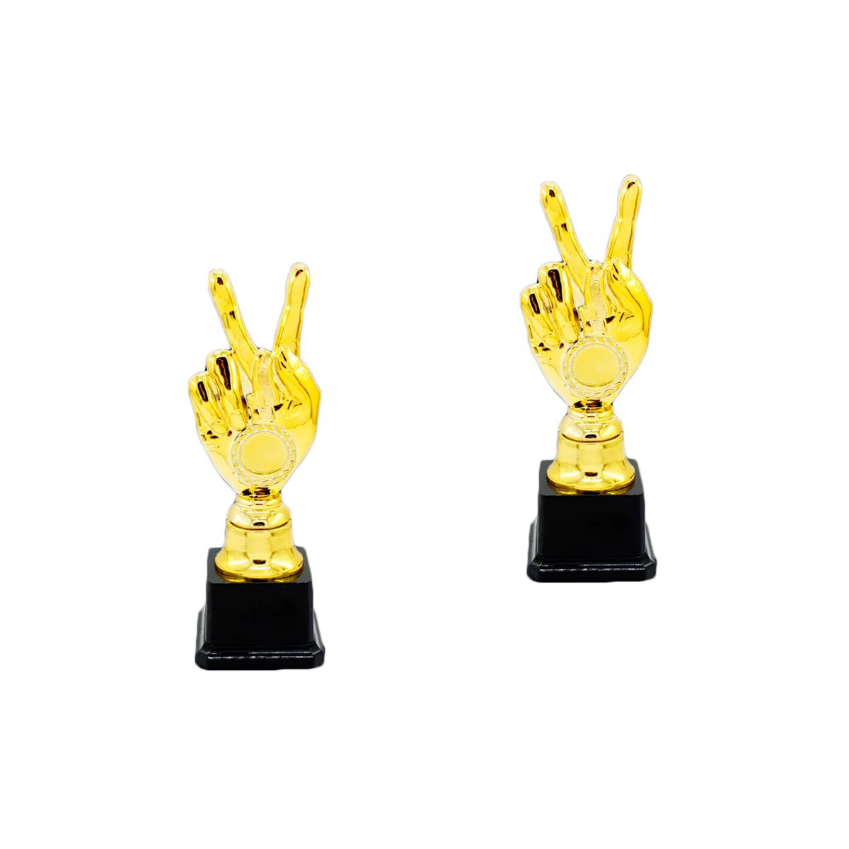 

2pcs 18.5cm Plastic Golden Trophy Student Kids Sports Award Trophy Reward for Competitions