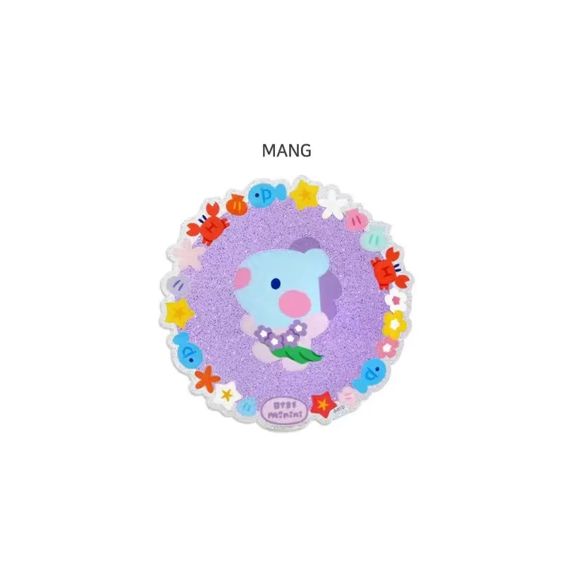 Новый Bt21 аниме Kawaii Cooky Sparkling Powder акриловая подставка противоскользящая круглая