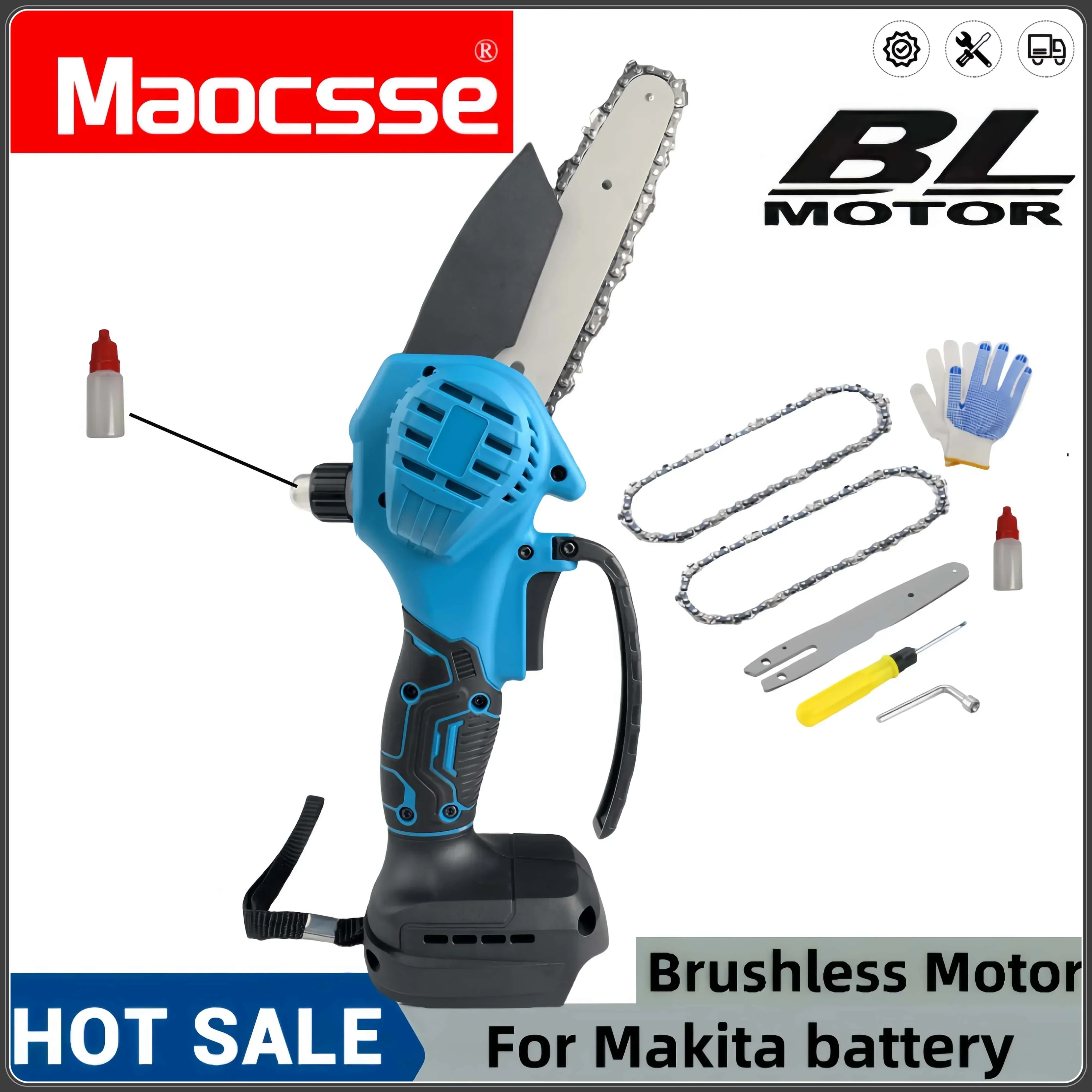 Беспроводная бесщеточная цепная пила Makita 18 В