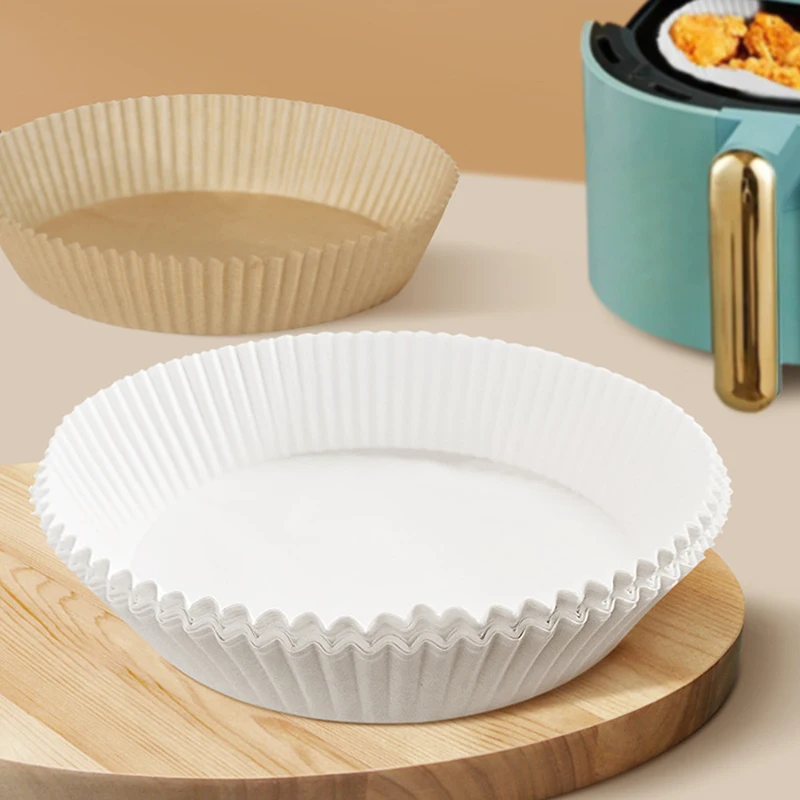 

Одноразовый бумажный вкладыш для фритюрницы, 50 шт., антипригарный коврик, круглые бумажные коврики для Пароварки, кухонные принадлежности д...