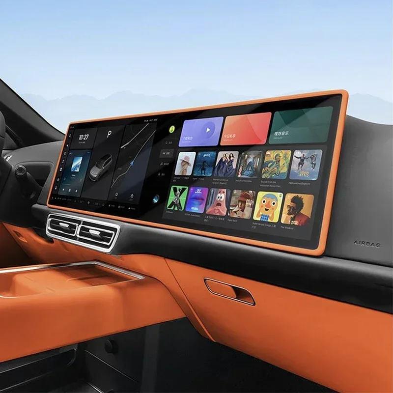 

Для ведущего идеального LiXiang L7 L8 L9 2022 2023 силиконовая рамка для экрана Защита краев экрана центральное управление защитный чехол