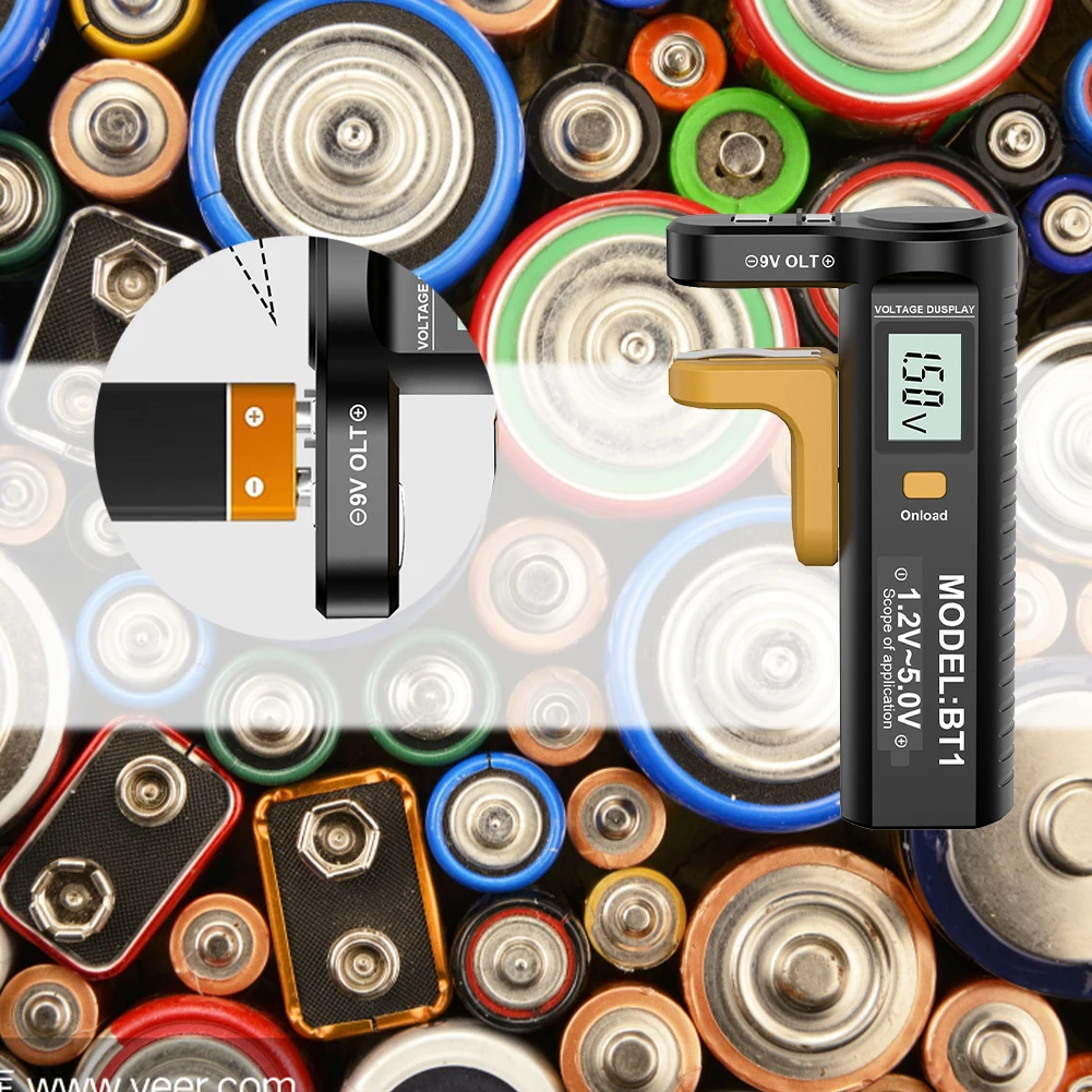 Цифровой тестер батареи Тестер емкости Проверка напряжения Детектор проверки