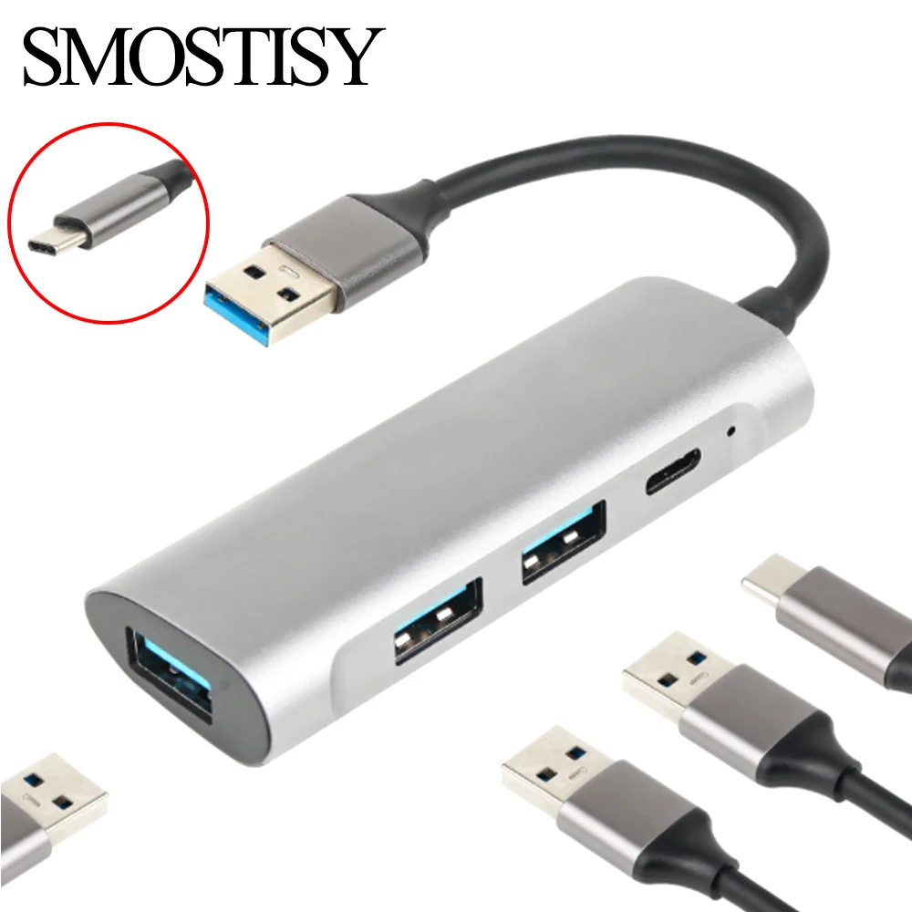 

USB Hub Type C Hub 3.0 USB C Dock Station Splitter Adapter For Macbook Pro Laptop Type-C Splitter OTG