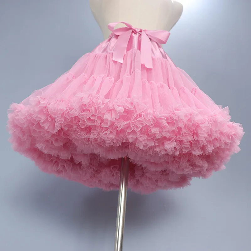 

Japanese Girl Pink Skirt Support Cloud Support Lolita Daily Violence Soft Yarn Support 45CM Mid-length Boneless Puffy Skirt