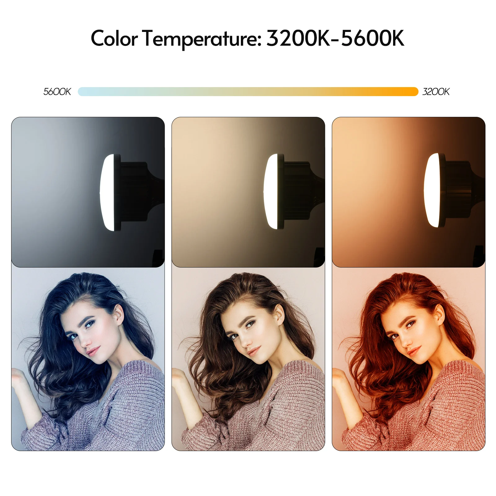 Компактный комплект освещения для фотосъемки с софтбоксом 45 Вт 3200K-5600K