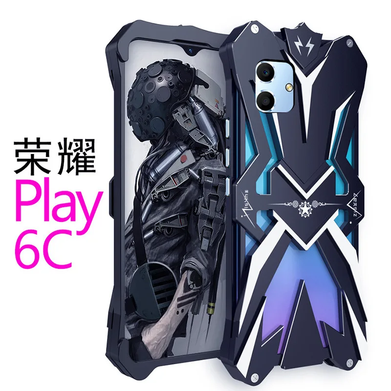 

For Honor Play 6c 6t Pro Zimon Luxury Thor Heavy Duty Armor Metal Aluminum Mobile Phone Case For Play 6c 6t Pro Cover Cases