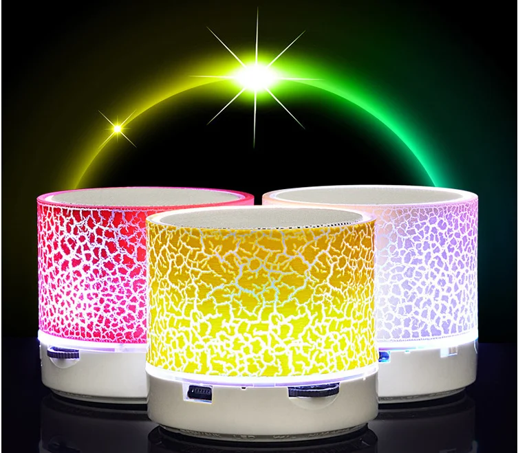 

Small Crack Bluetooth Audio Colorful Card-Inserting Mobile Phone Computer Lock And Load Spray Mini Subwoofer Led Luminous