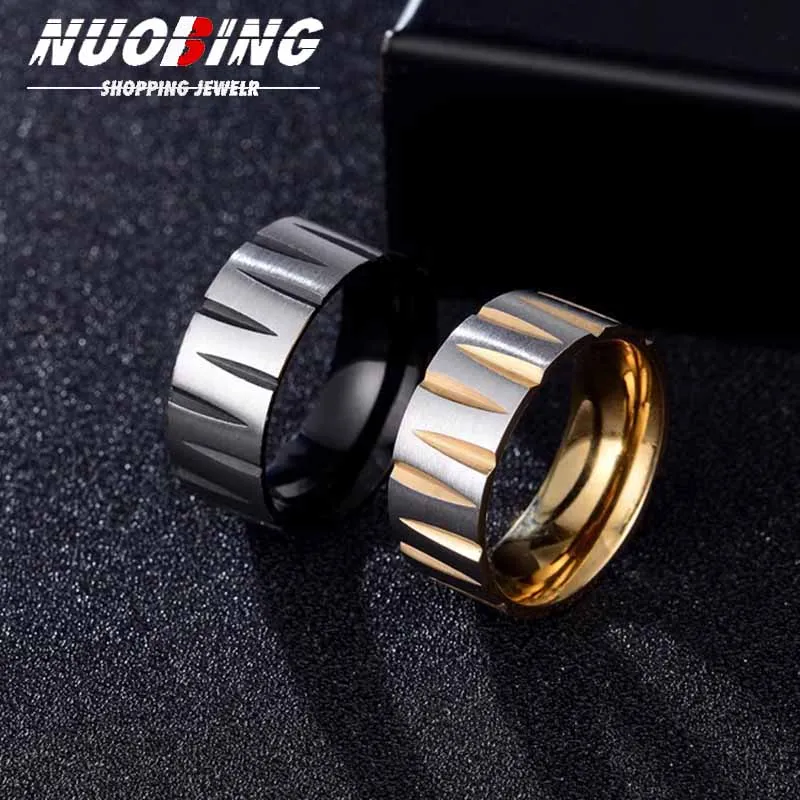 Кольцо мужское с внутренней дугой из нержавеющей стали зеркальное матовое